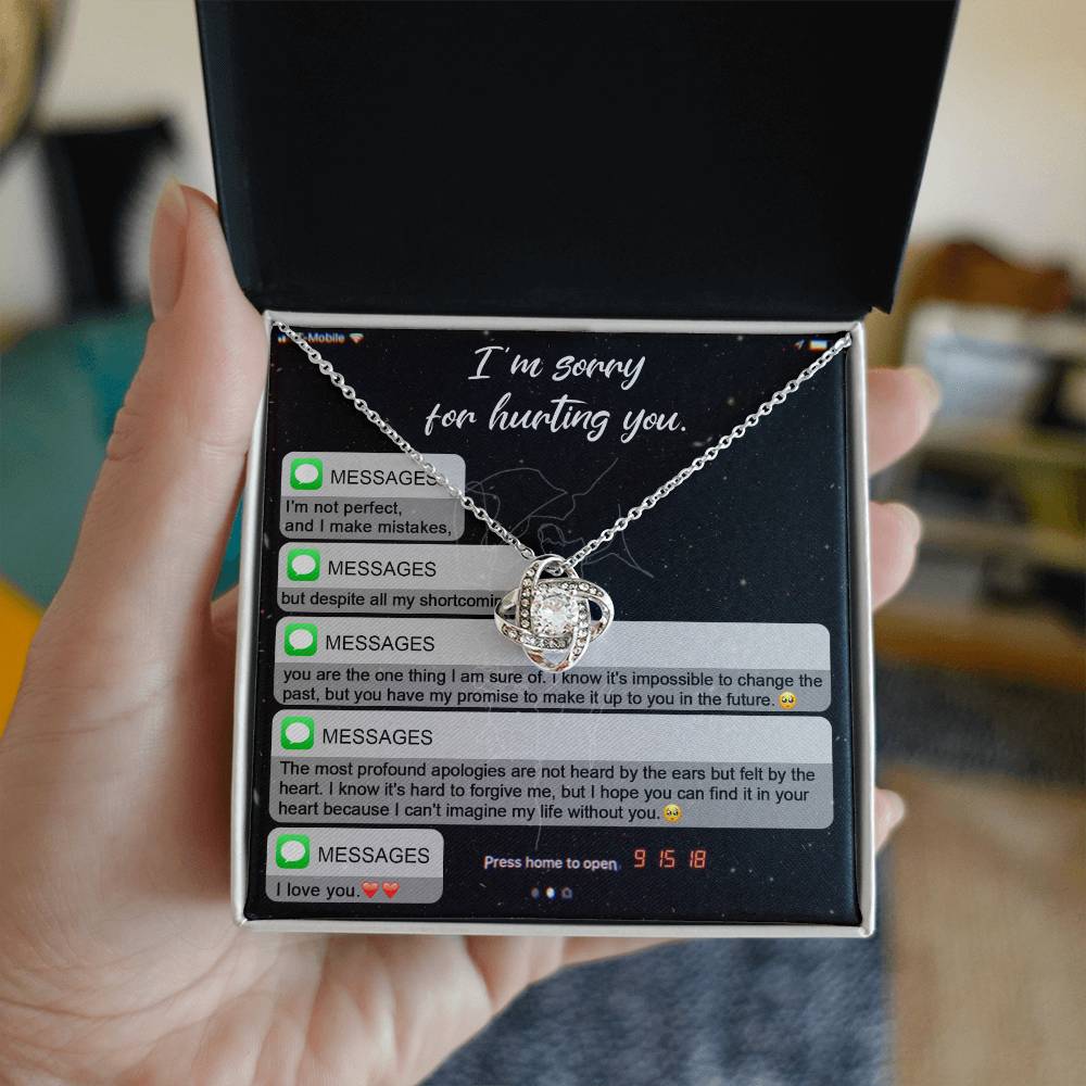 Sorry - Life Without You - Love Knot Necklace