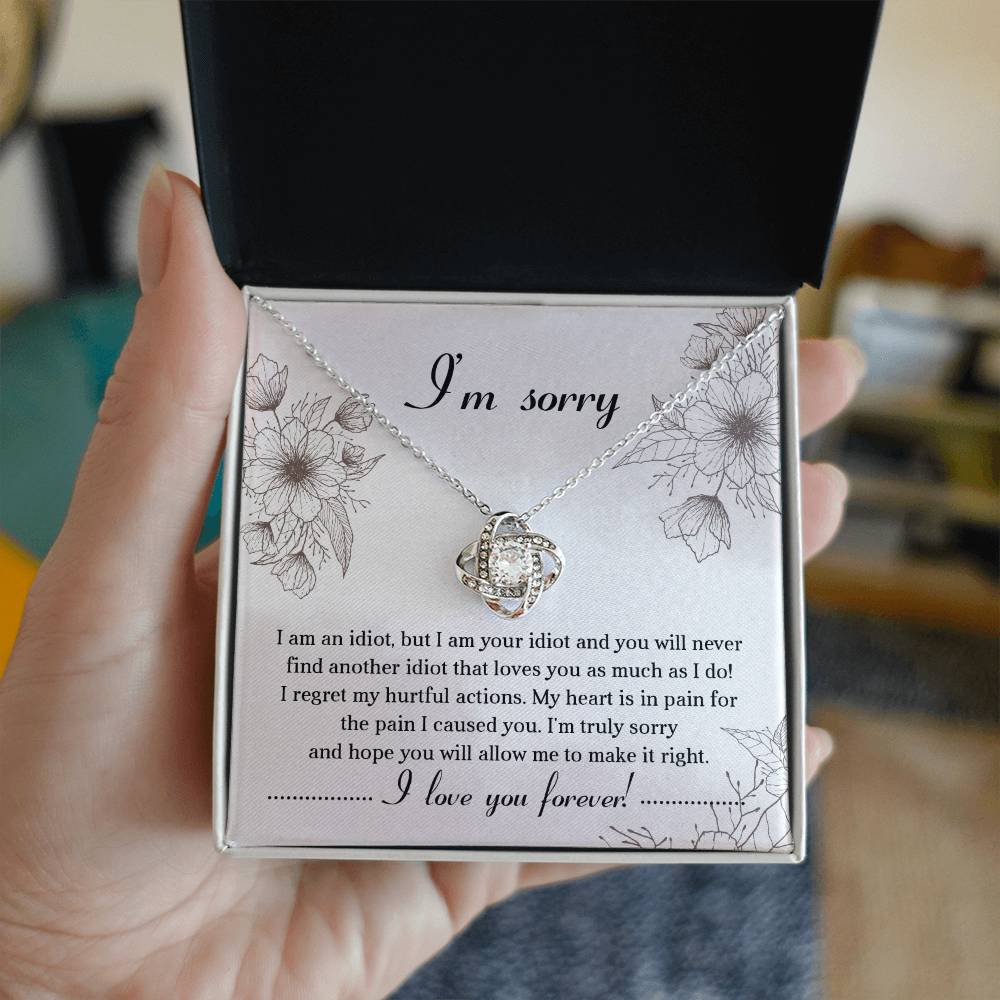 Sorry - For The Pain - Love Knot Necklace