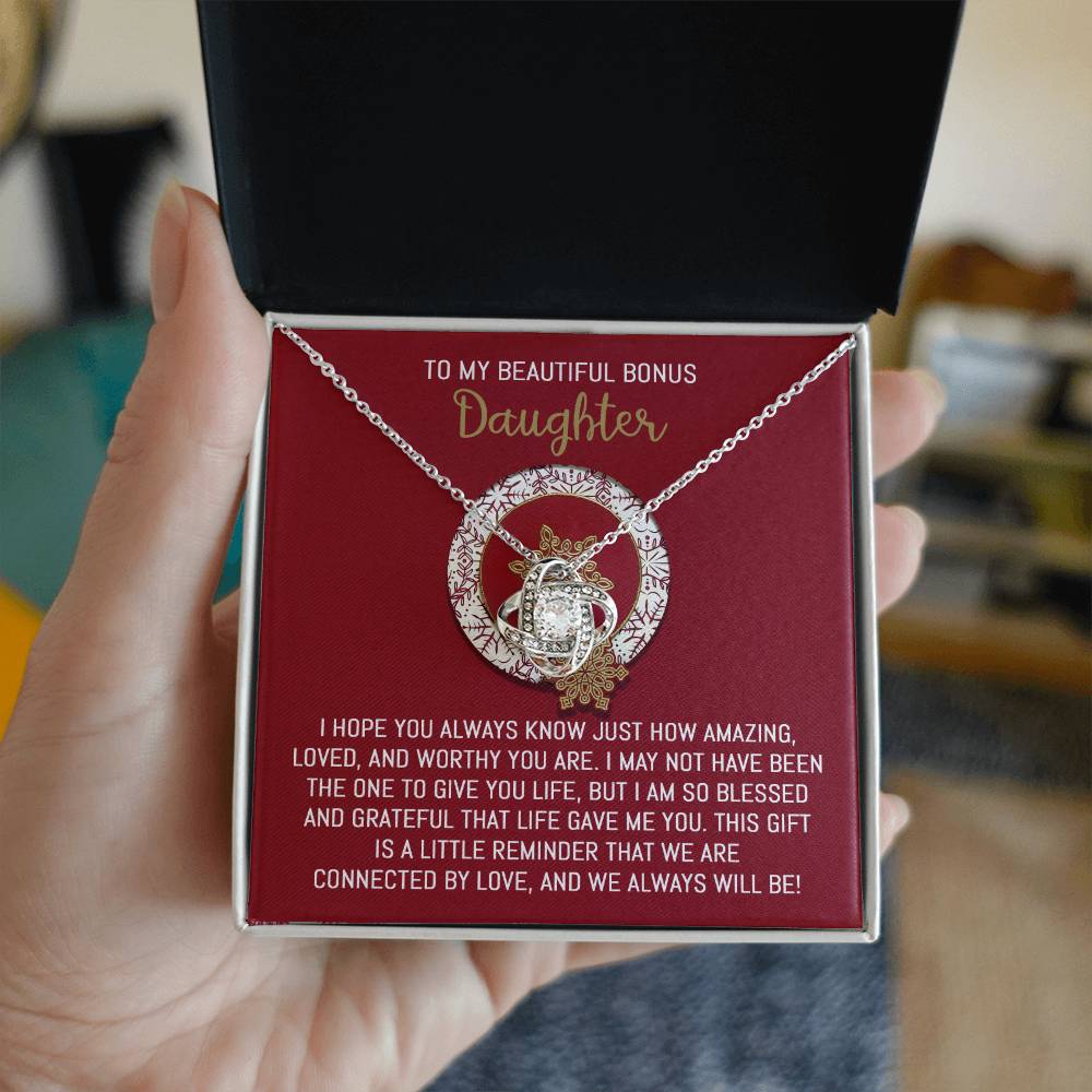Bonus Daughter - Always Will Be - Love Knot Necklace