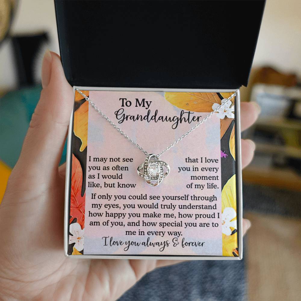 Granddaughter - In Every Way - Love Knot Necklace