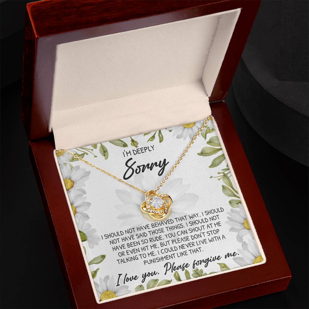 Sorry - Please Do Not Stop - Love Knot Necklace