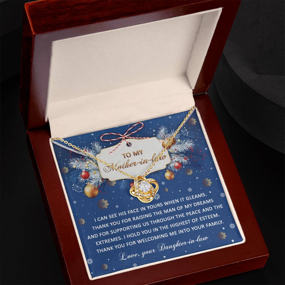 Mother-in-law - I Hold You - Love Knot Necklace
