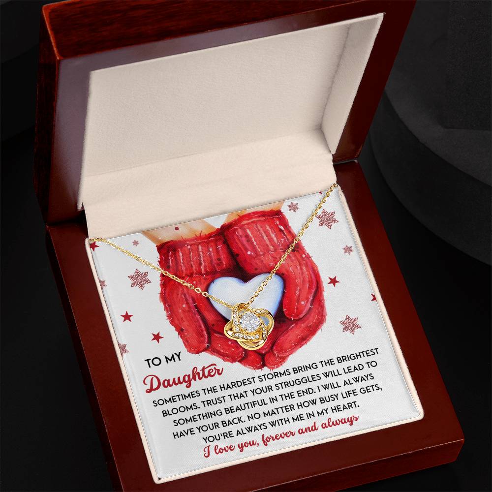 Daughter - In My Heart - Love Knot Necklace