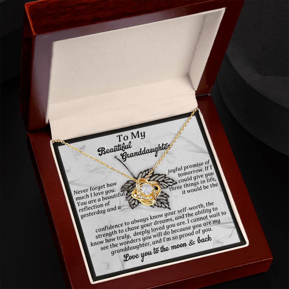 Granddaughter - Deeply Loved - Love Knot Necklace