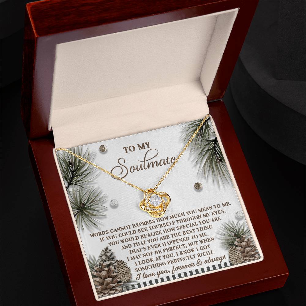 Soulmate - Perfectly Right - Love Knot Necklace