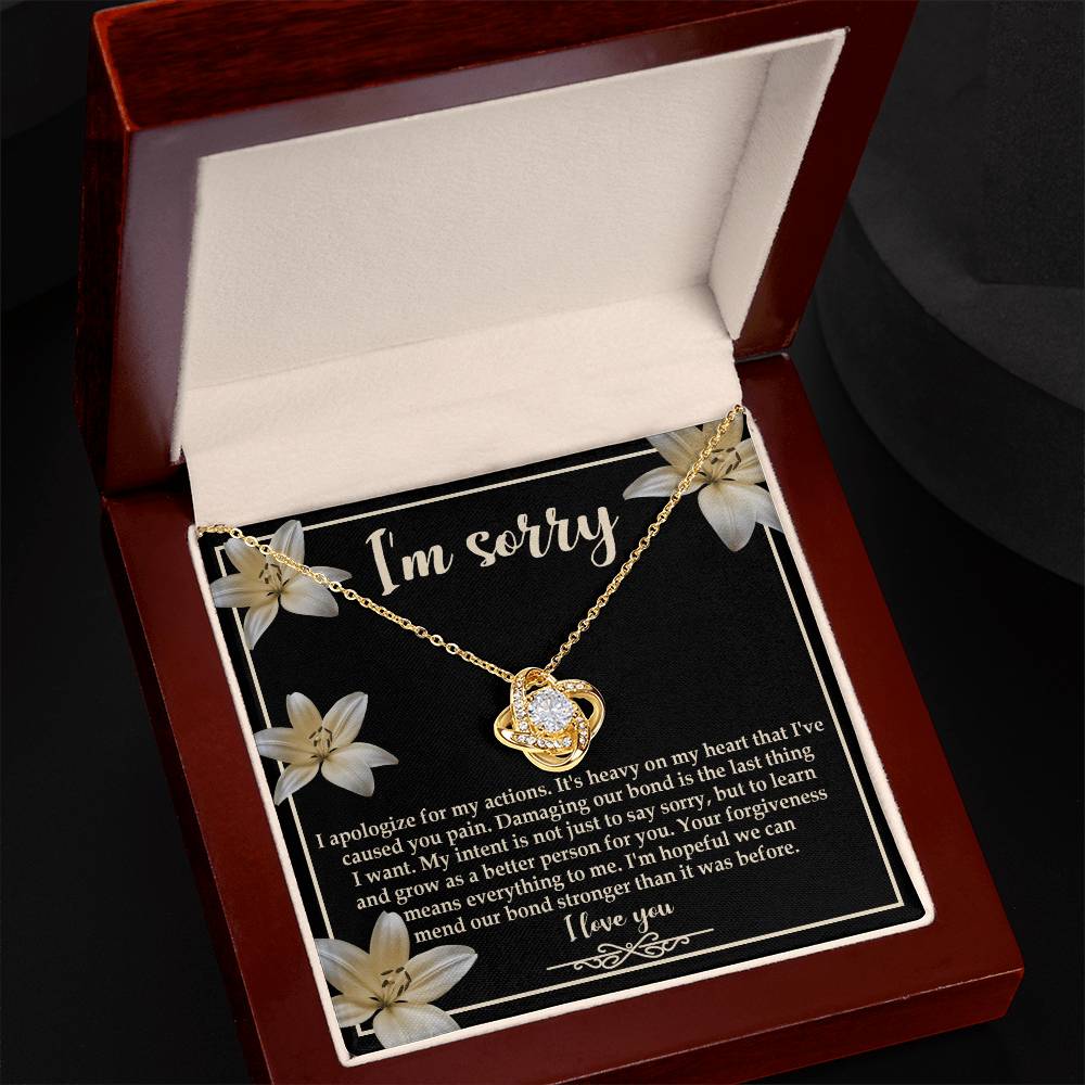 Sorry - The Last Thing - Love Knot Necklace