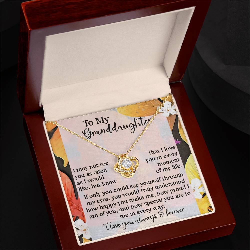 Granddaughter - In Every Way - Love Knot Necklace