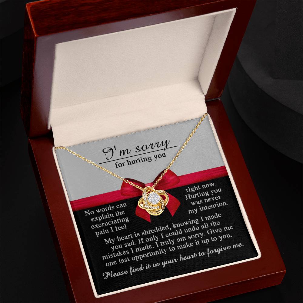Sorry - Made You Sad - Love Knot Necklace