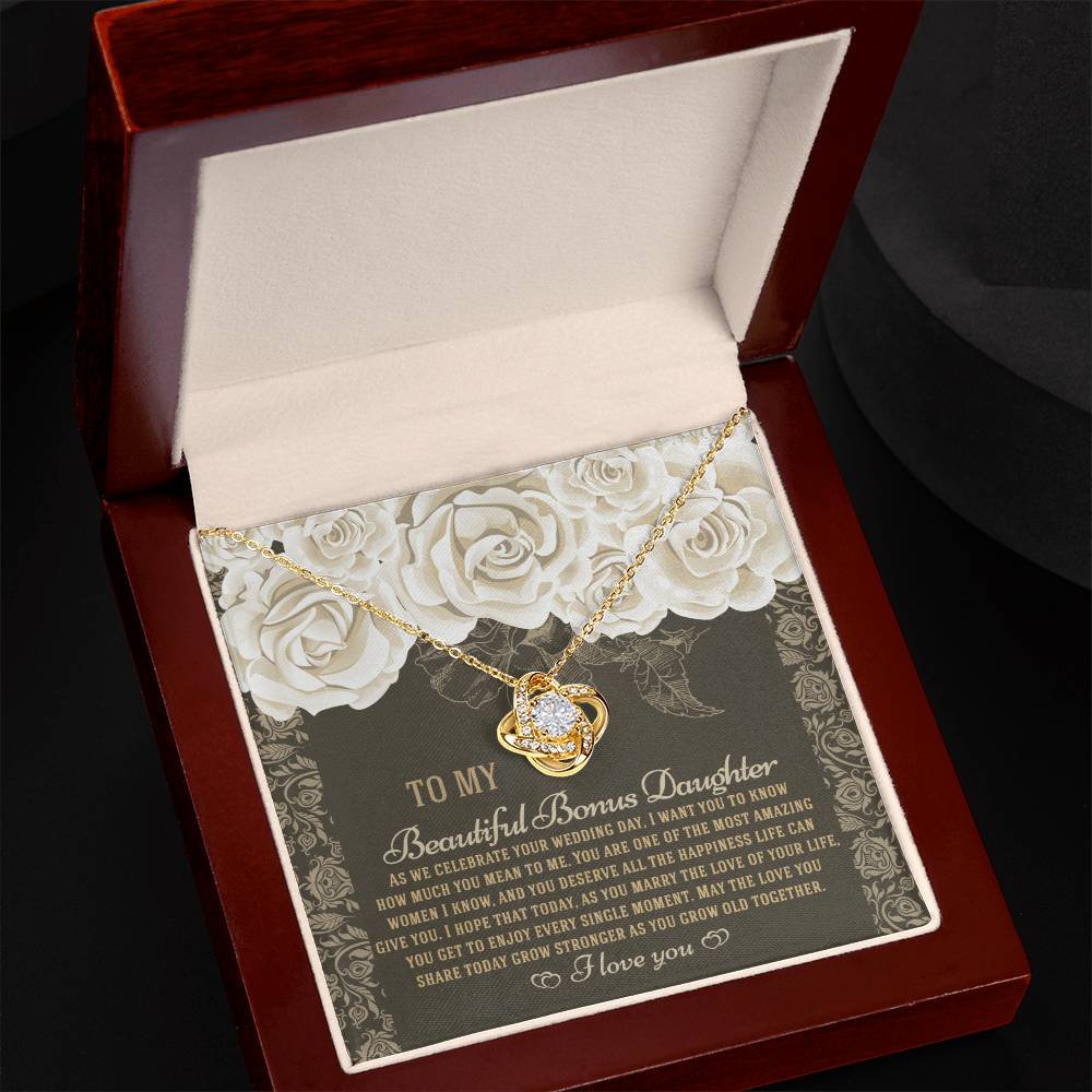 Bonus Daughter - Grow Old Together - Love Knot Necklace