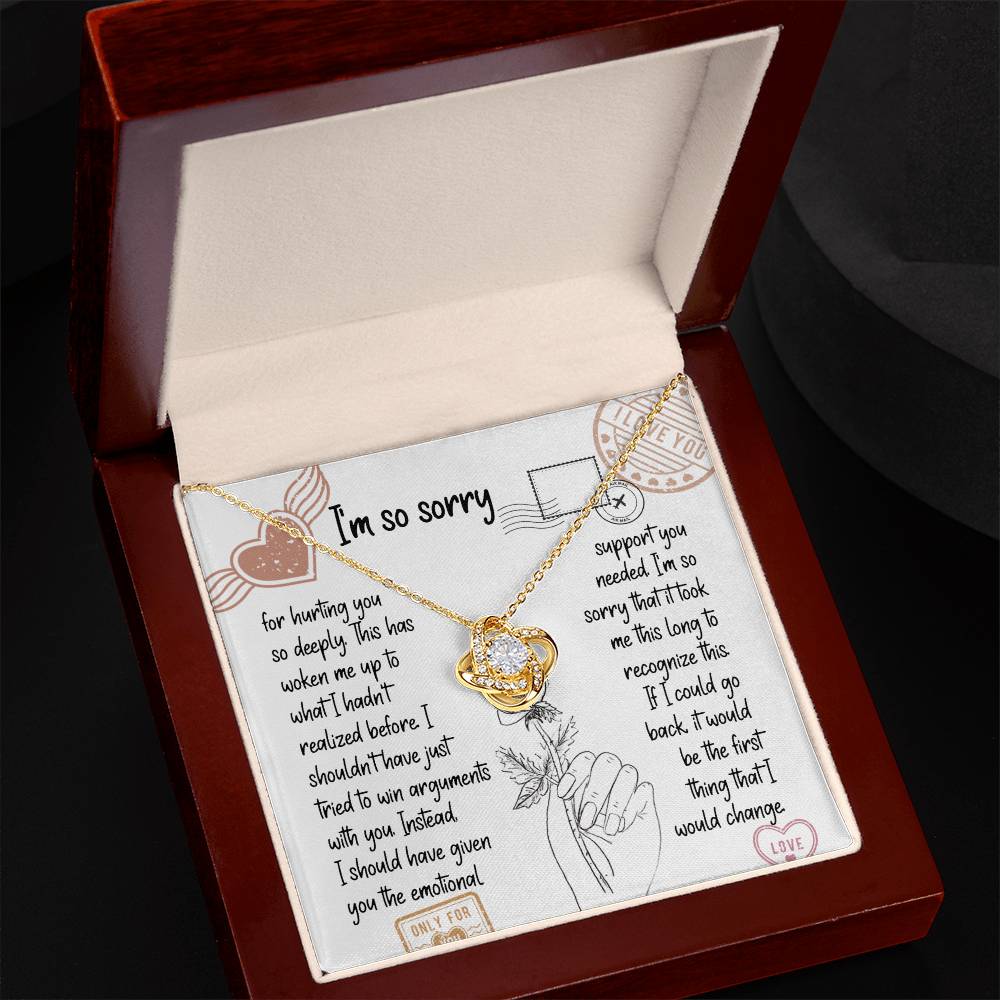 Sorry - Emotional Support - Love Knot Necklace