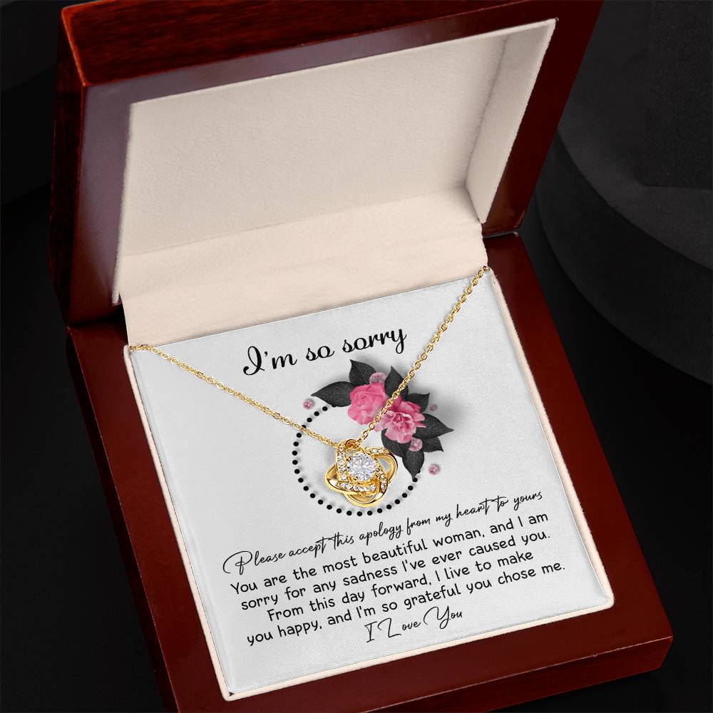 Sorry - Make You Happy - Love Knot Necklace