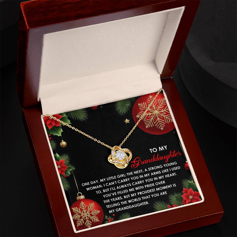 Granddaughter - Proudest Moment - Love Knot Necklace