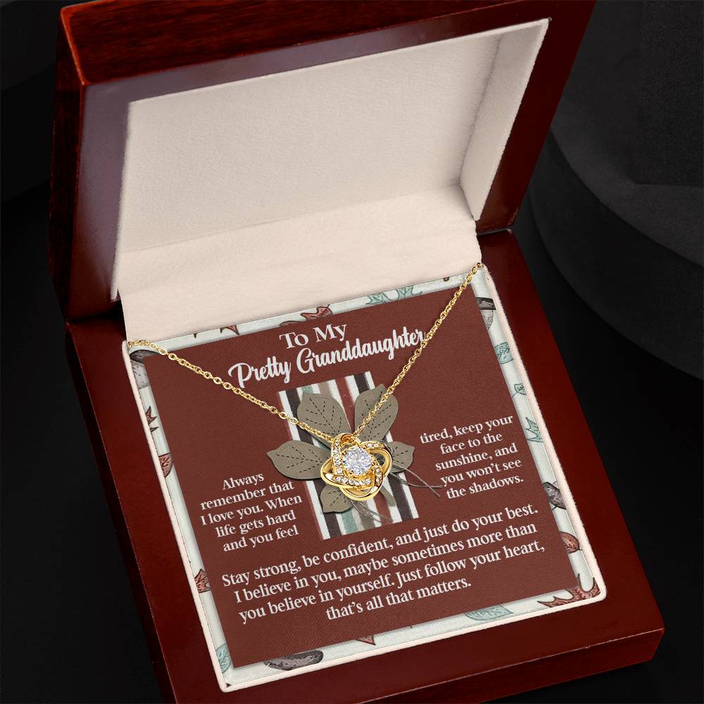 Granddaughter - See The Shadows - Love Knot Necklace