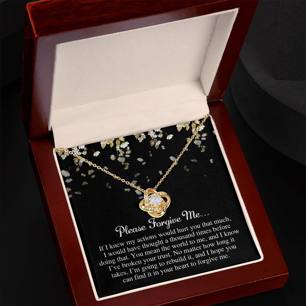 Sorry - Broken Your Trust - Love Knot Necklace