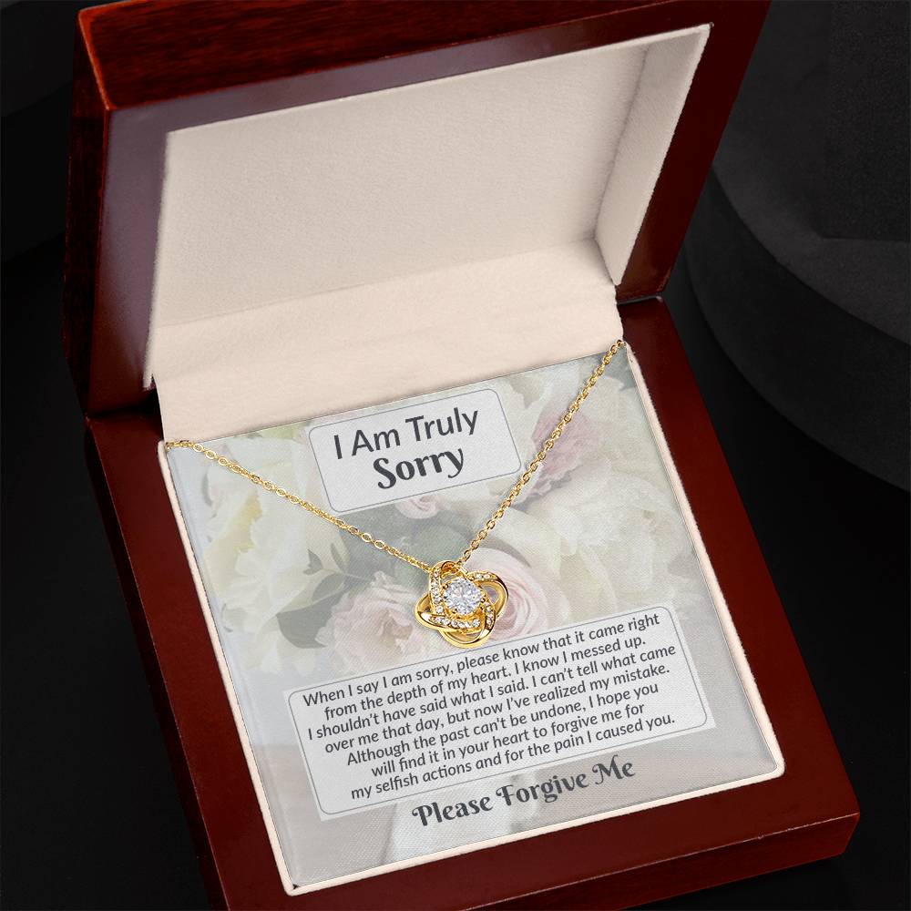 Sorry - What I Said - Love Knot Necklace