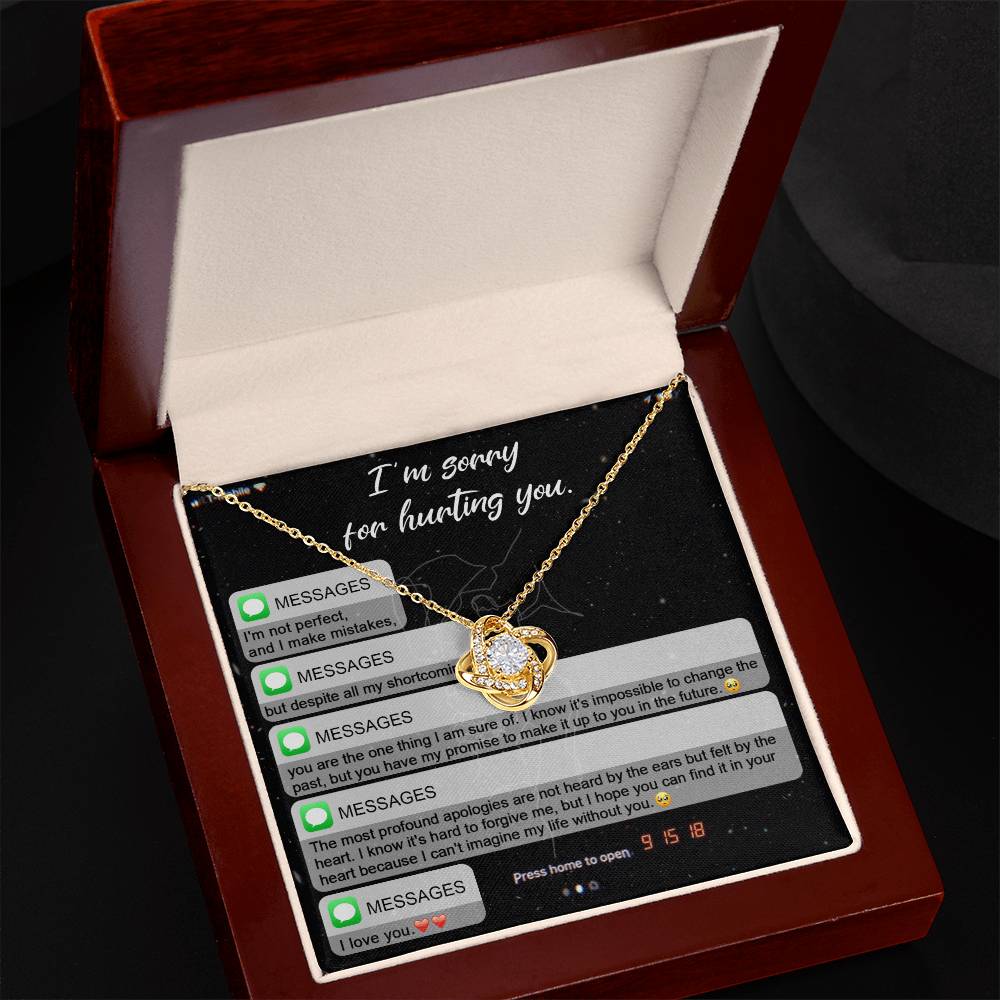 Sorry - Life Without You - Love Knot Necklace