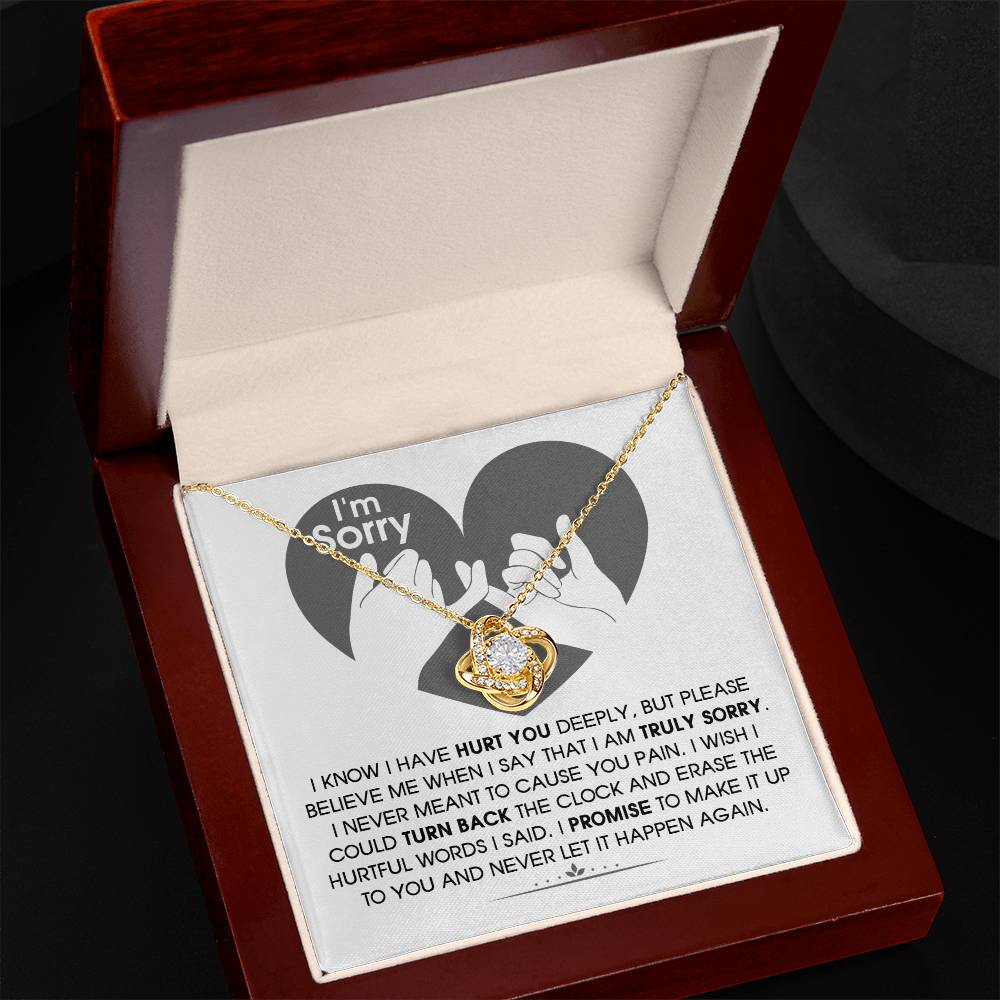 Sorry - Hurtful Words - Love Knot Necklace