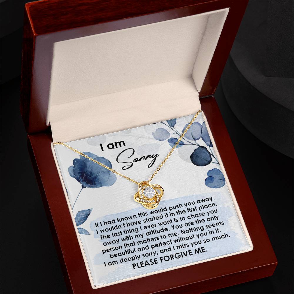 Sorry - Push You Away - Love Knot Necklace