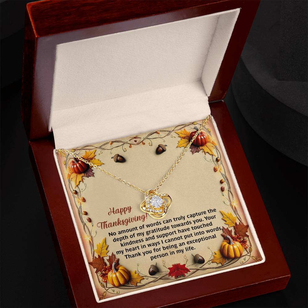 Thanksgiving - Put Into Words - Love Knot Necklace