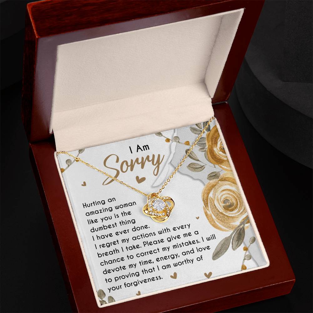 Sorry - Amazing Woman - Love Knot Necklace