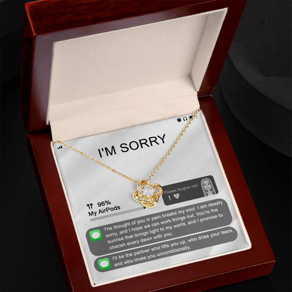 Sorry - Breaks My Soul - Love Knot Necklace