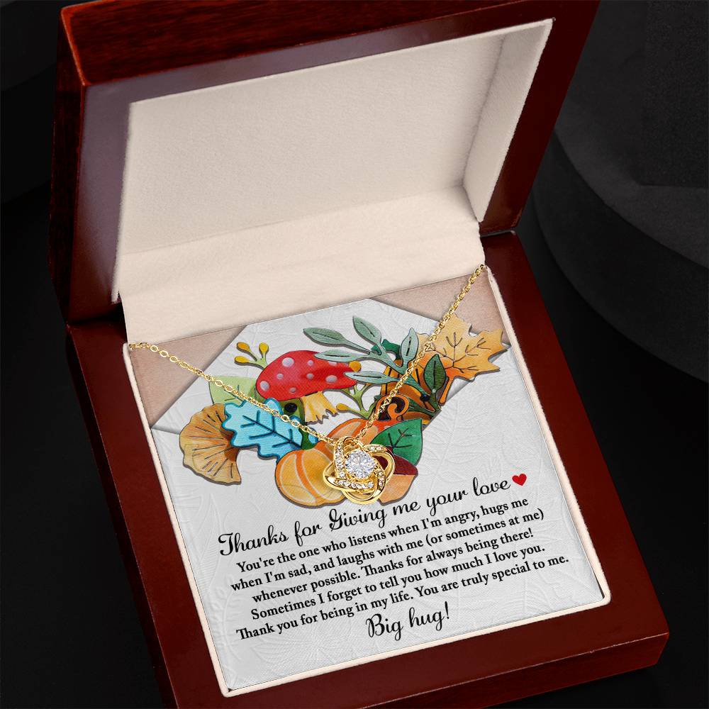 Thanksgiving - Big Hug - Love Knot Necklace