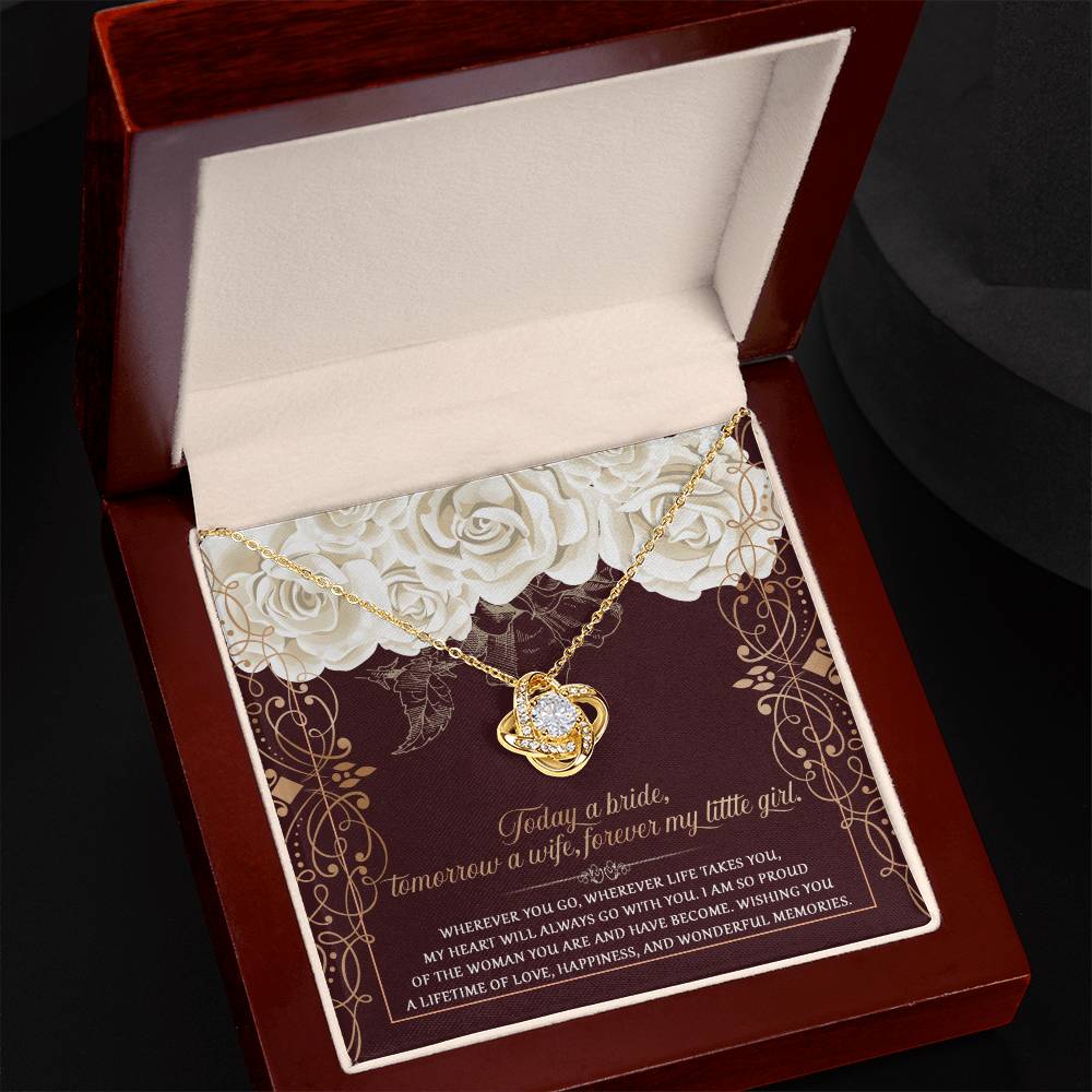 Daughter Wedding - Wonderful Memories - Love Knot Necklace