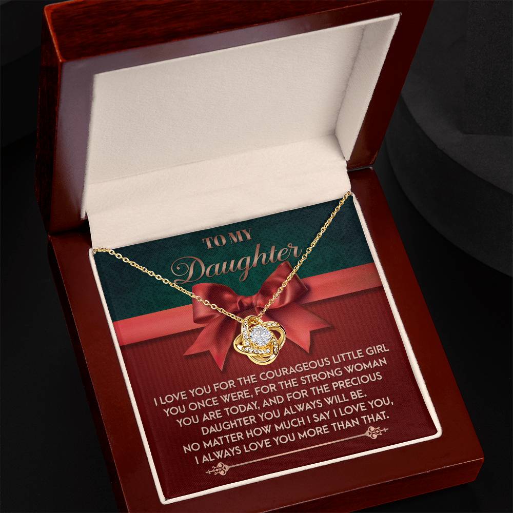 Daughter - Always Will Be - Love Knot Necklace