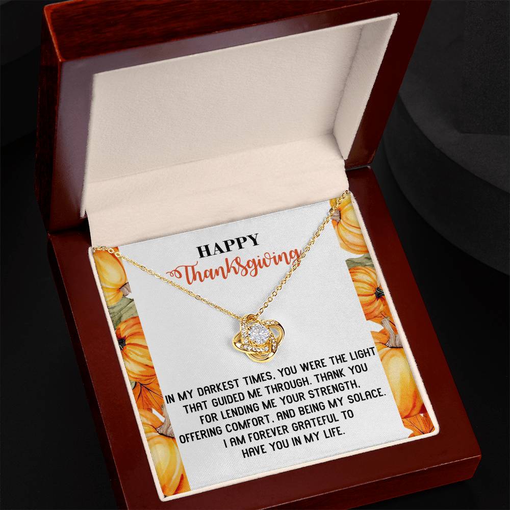 Thanksgiving - Guided Me Through - Love Knot Necklace