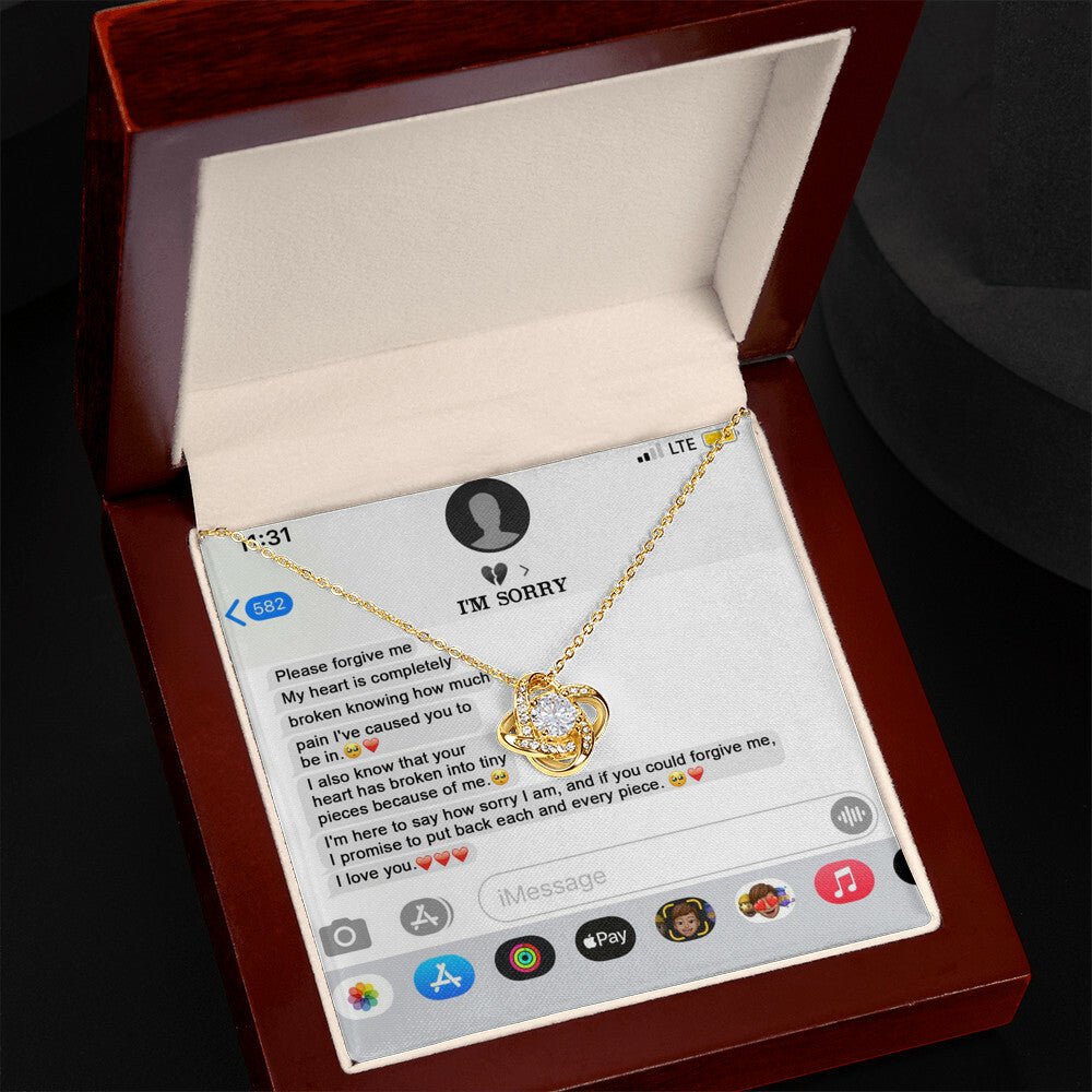 Sorry - Completely Broken - Love Knot Necklace
