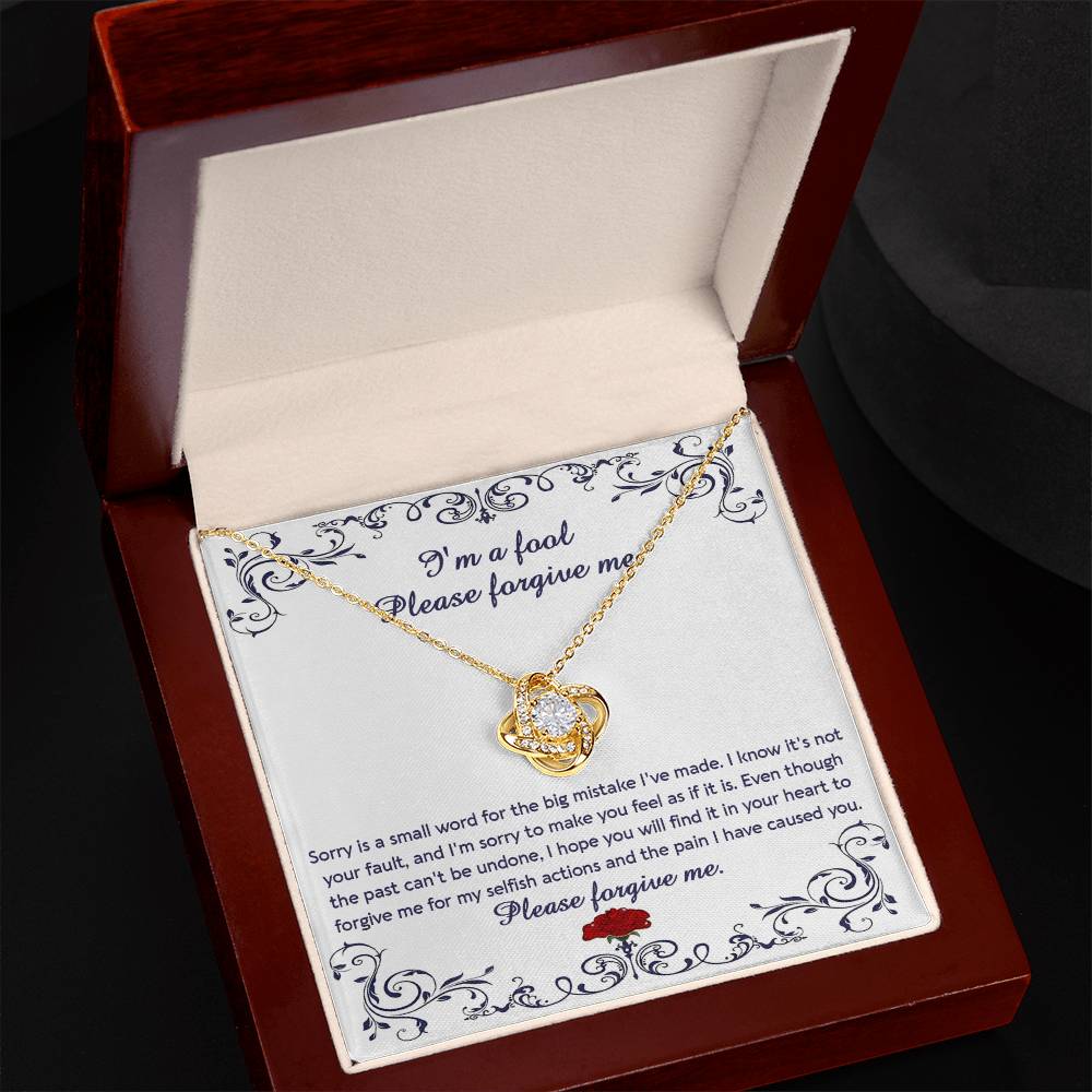 Sorry - I'm A Fool - Love Knot Necklace