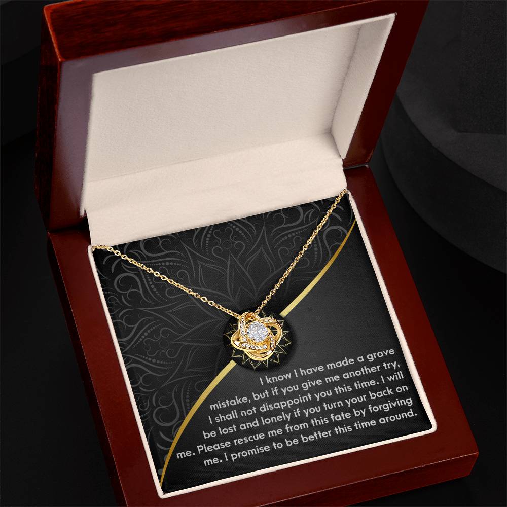 Sorry - Turn Your Back - Love Knot Necklace