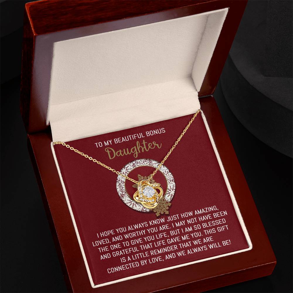 Bonus Daughter - Always Will Be - Love Knot Necklace