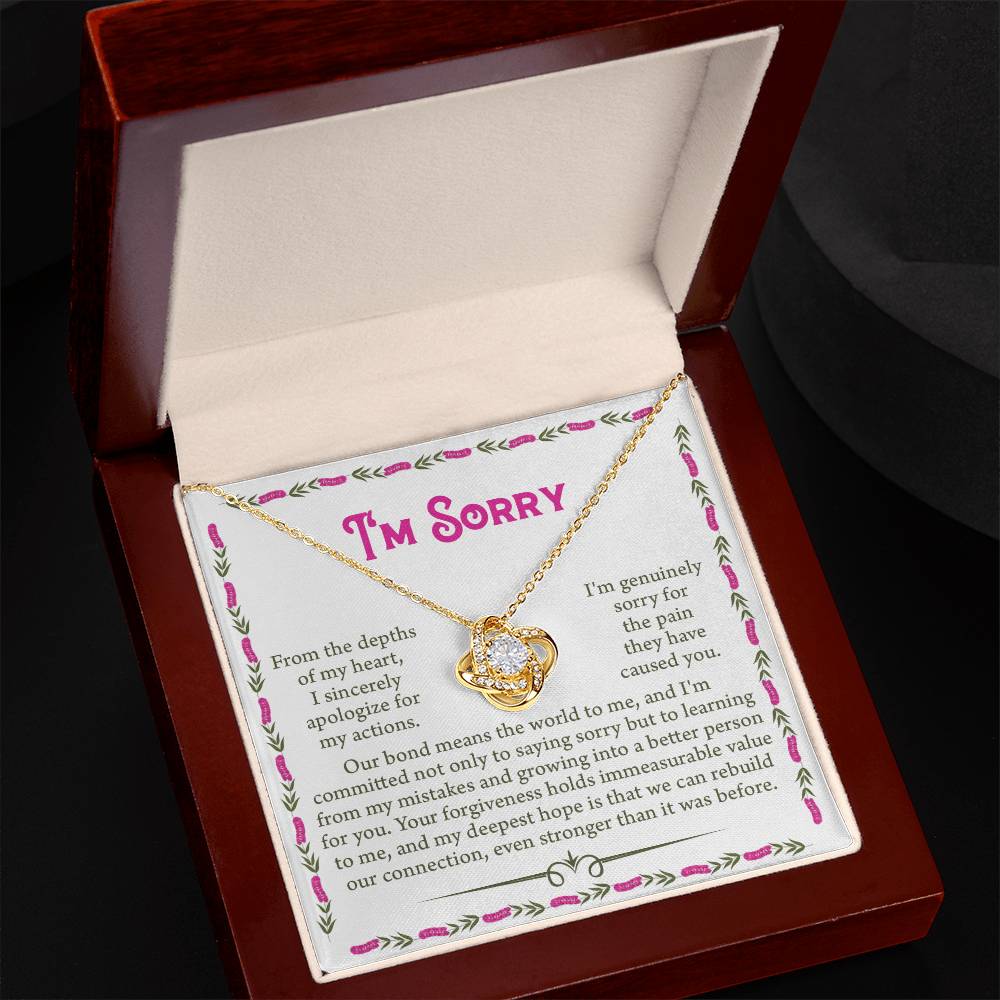 Sorry - A Better Person - Love Knot Necklace