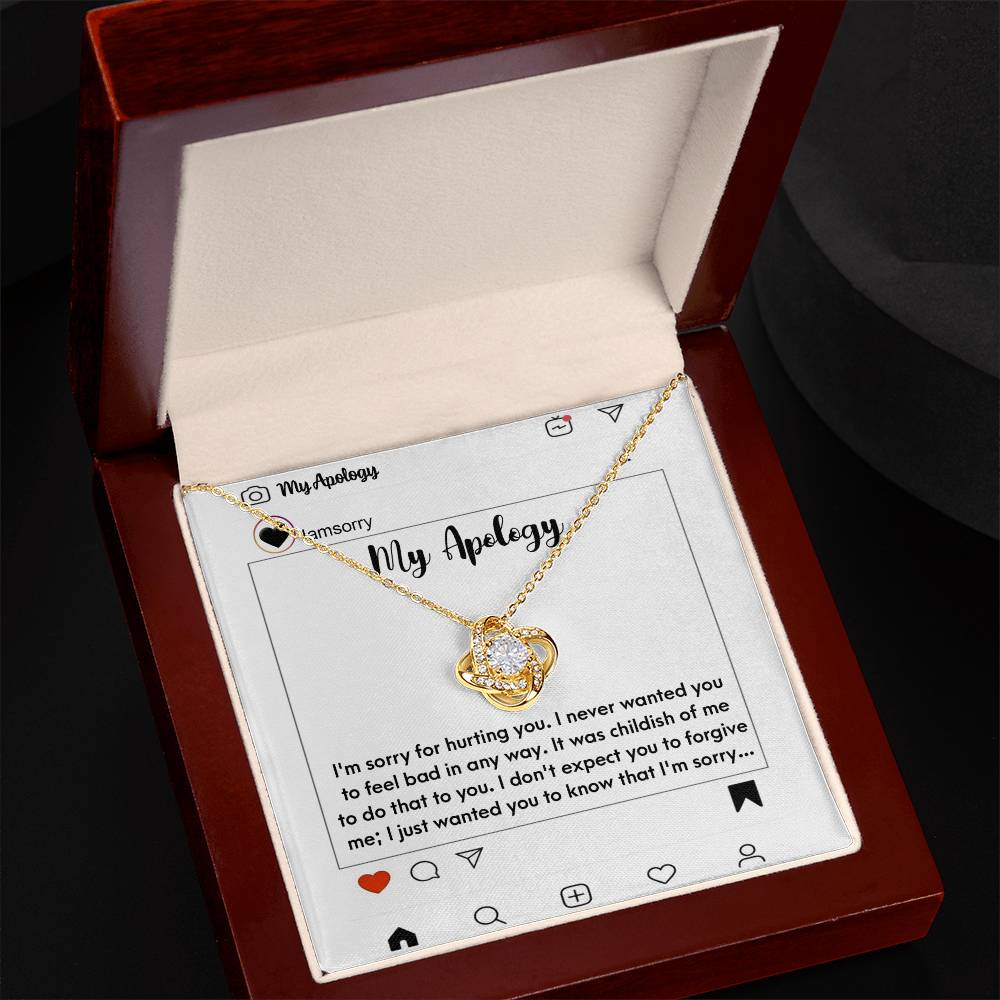 Sorry - My Apology - Love Knot Necklace