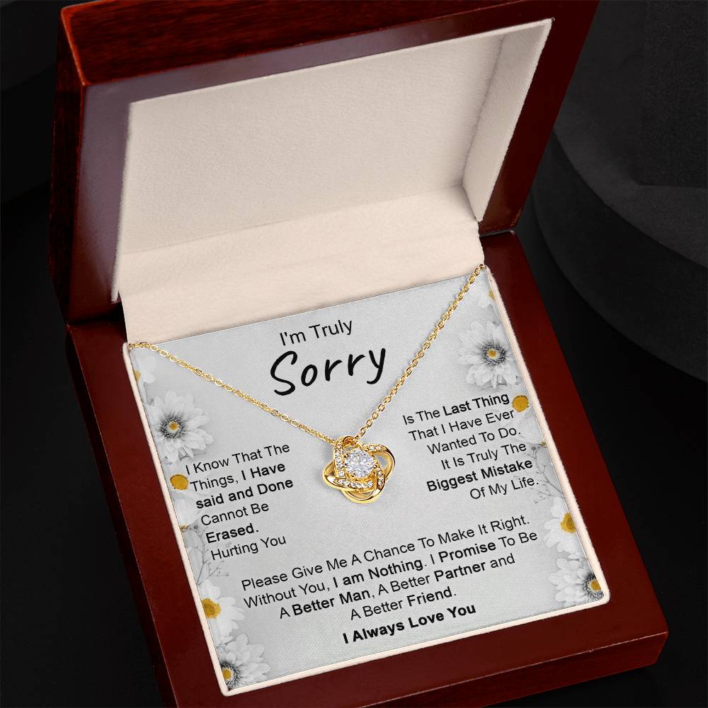 I’m Truly Sorry - Love Knot Necklace