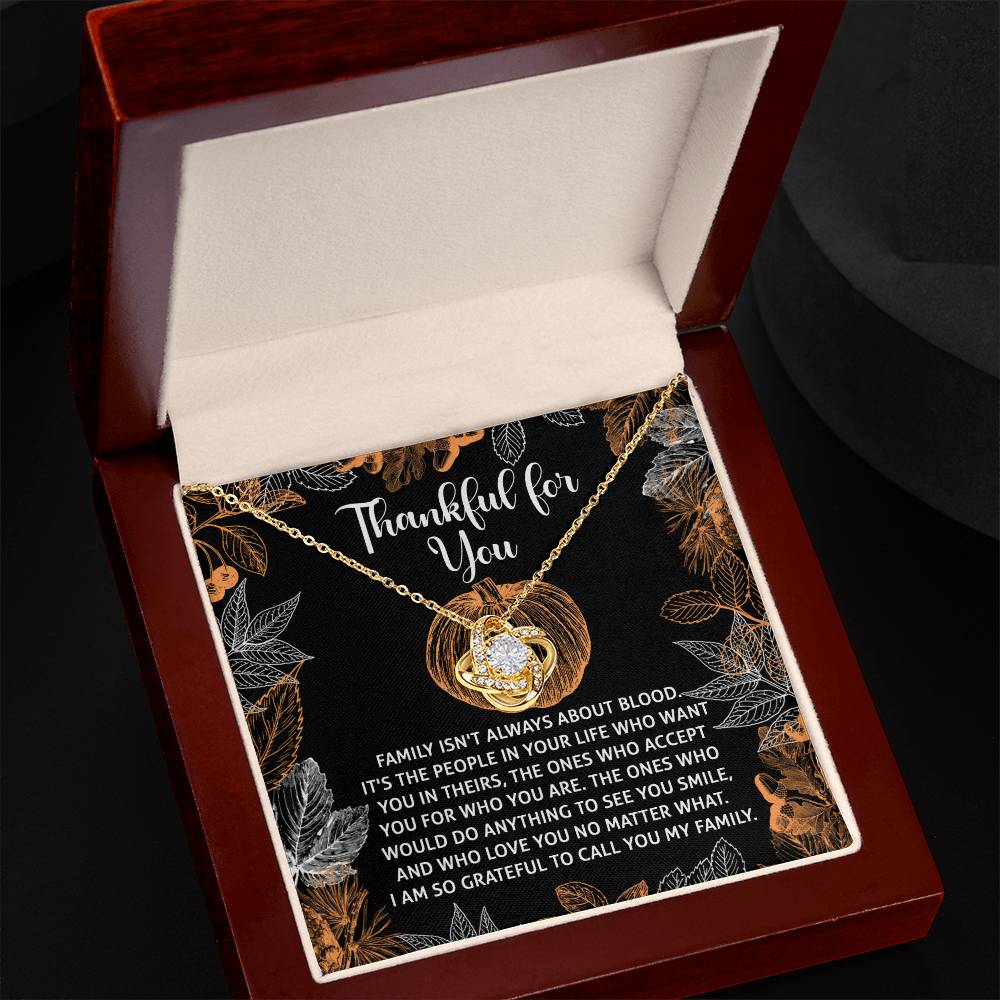 Thanksgiving - To Call You - Love Knot Necklace