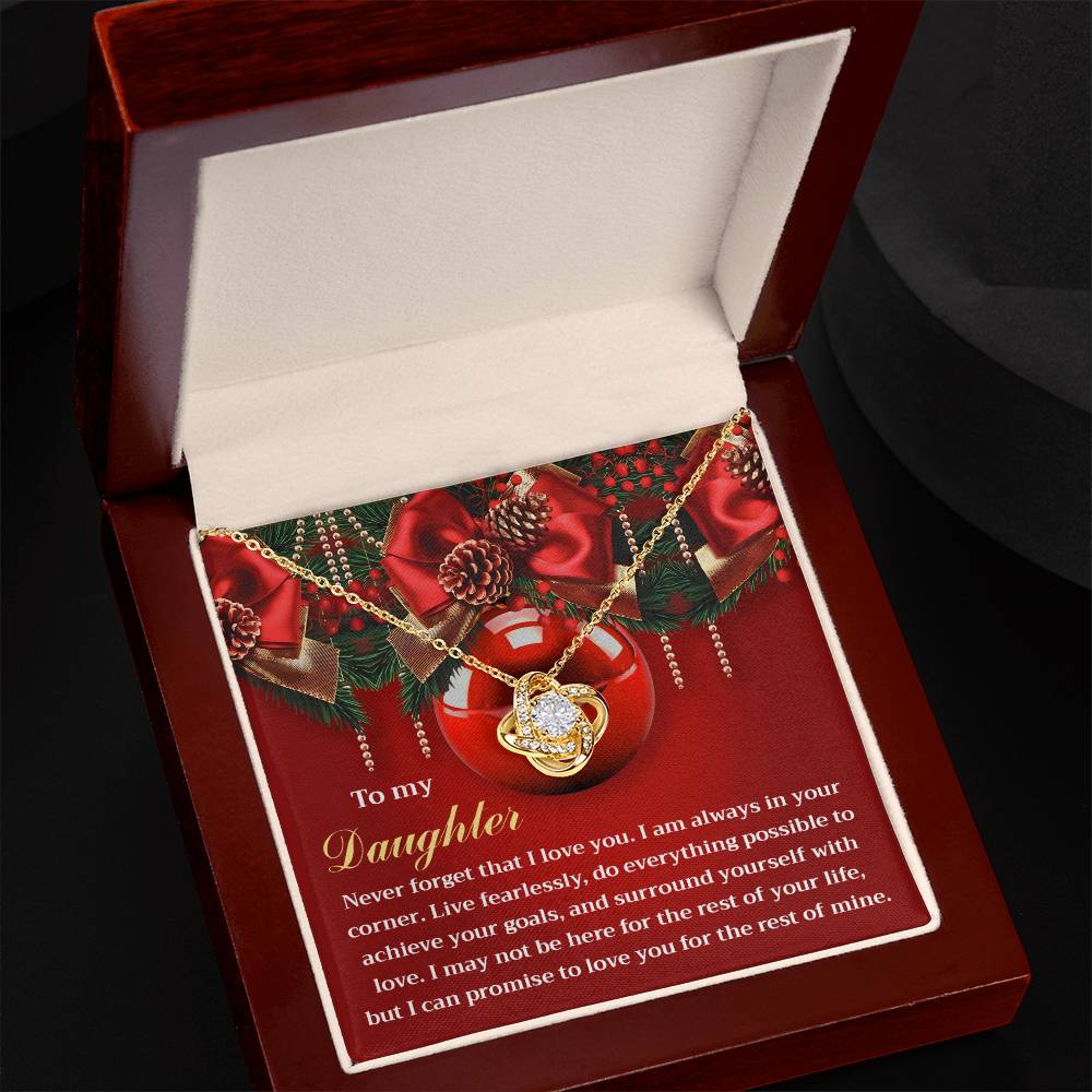 Daughter - Achieve Your Goals - Love Knot Necklace