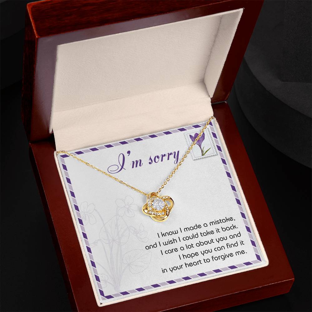Sorry - Take It Back - Love Knot Necklace