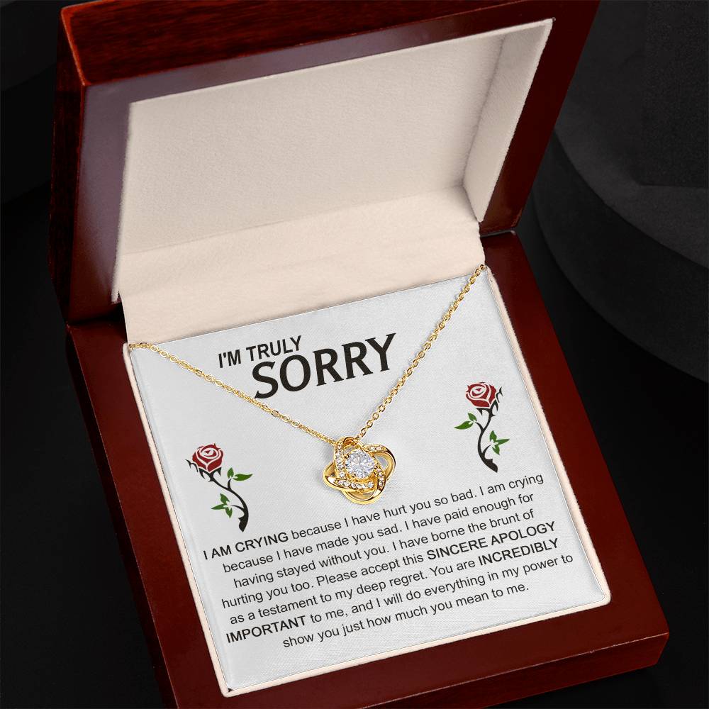 Sorry - Made You Sad - Love Knot Necklace