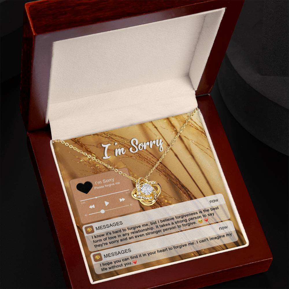 Sorry - Person To Forgive - Love Knot Necklace