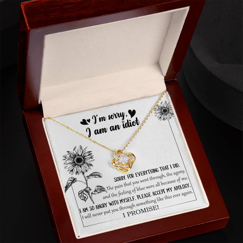 Sorry - Feeling Of Blue - Love Knot Necklace