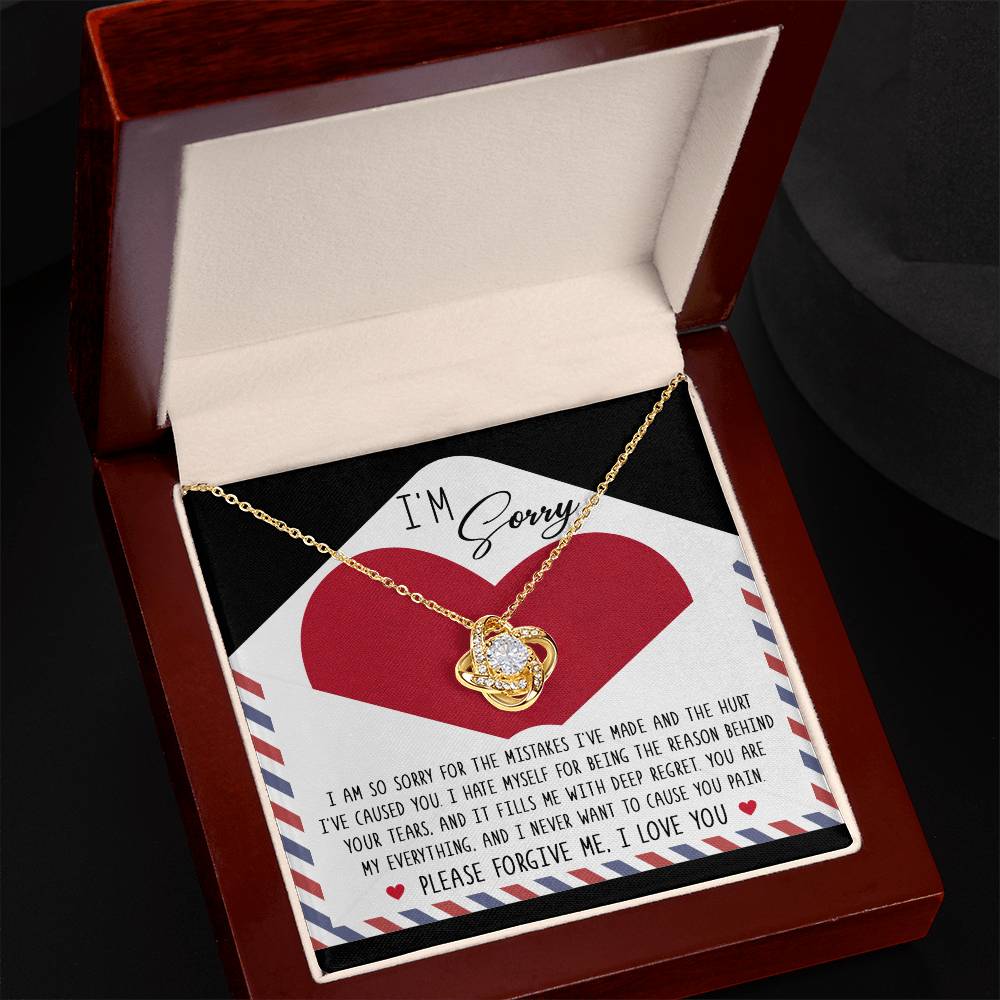 Sorry - Behind Your Tears - Love Knot Necklace