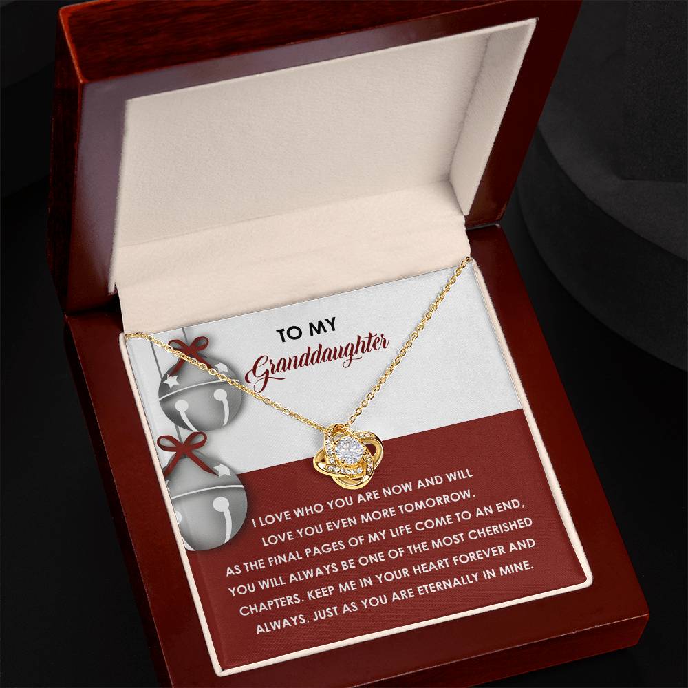 Granddaughter - To An End - Love Knot Necklace