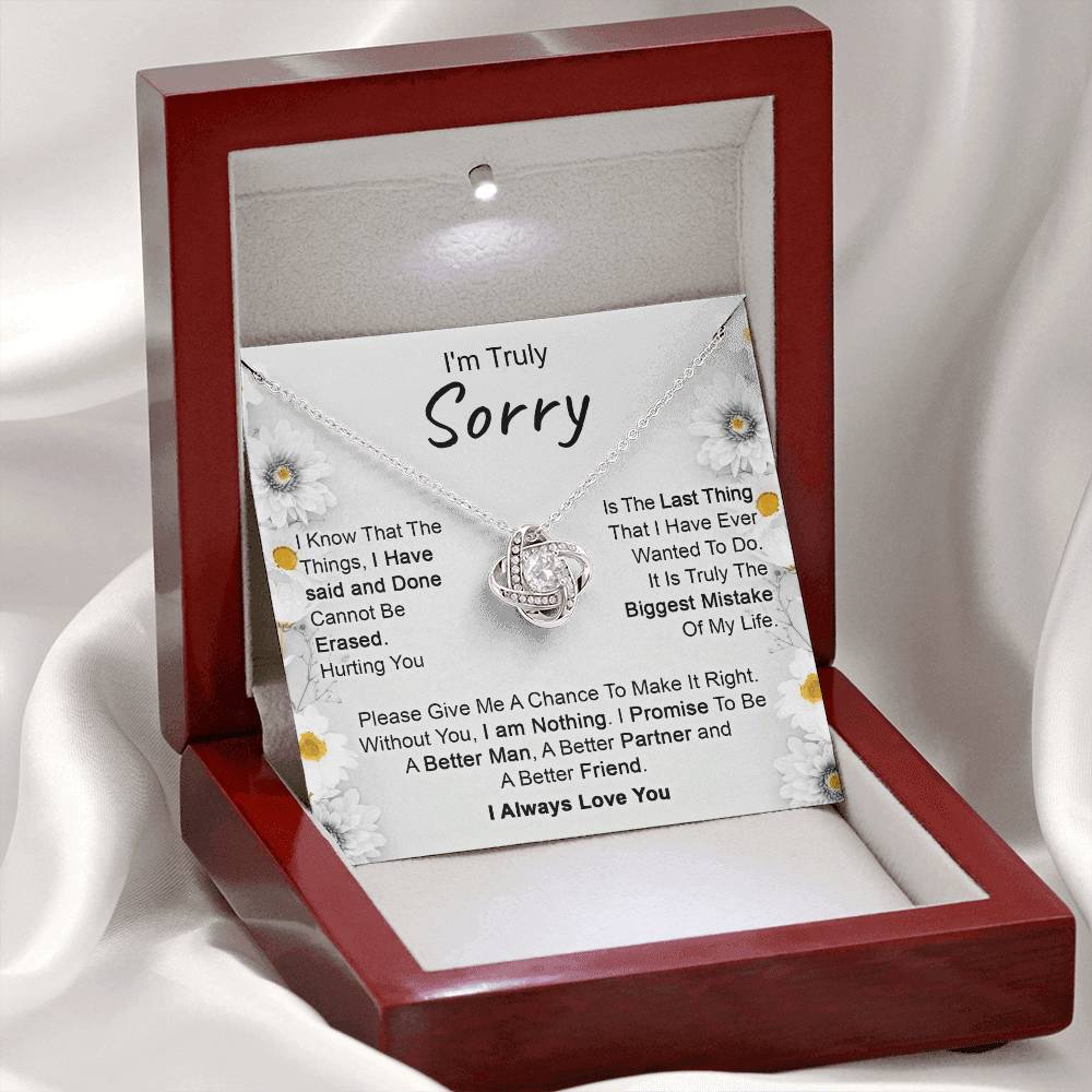 I’m Truly Sorry - Love Knot Necklace