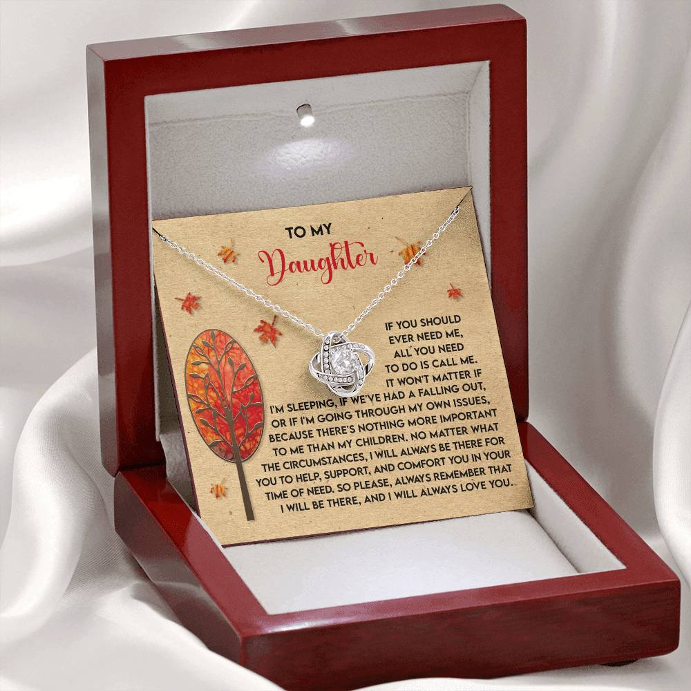 Daughter - Always Love You - Love Knot Necklace