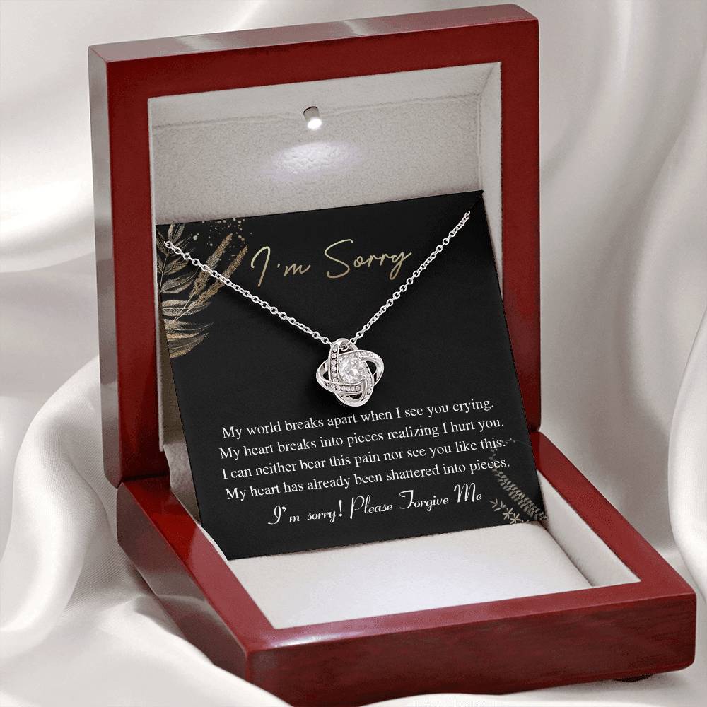 Sorry - See You Crying - Love Knot Necklace