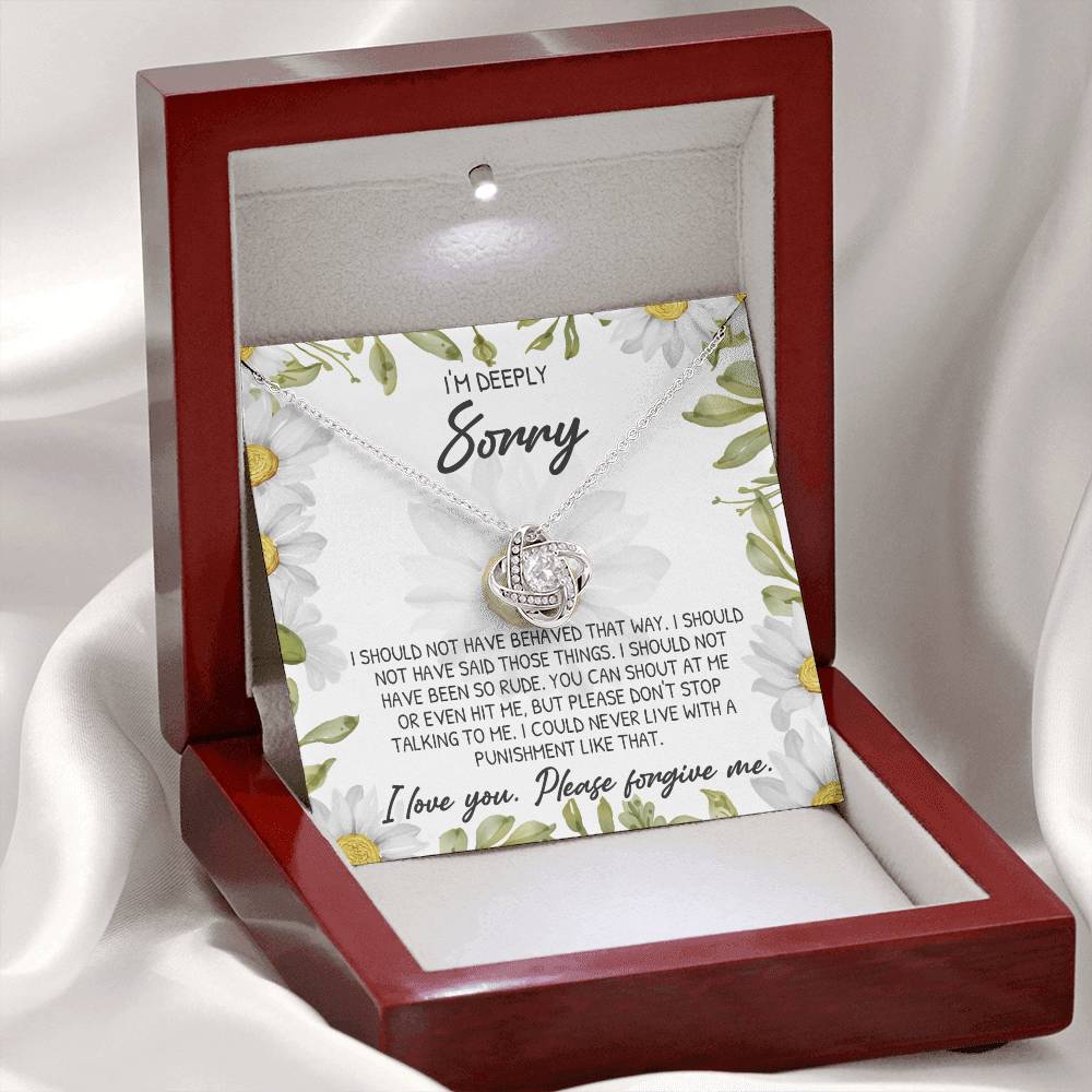 Sorry - Please Do Not Stop - Love Knot Necklace