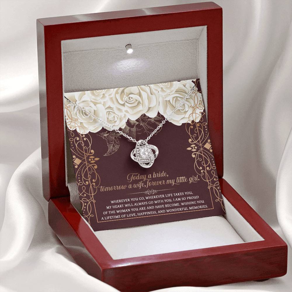 Daughter Wedding - Wonderful Memories - Love Knot Necklace