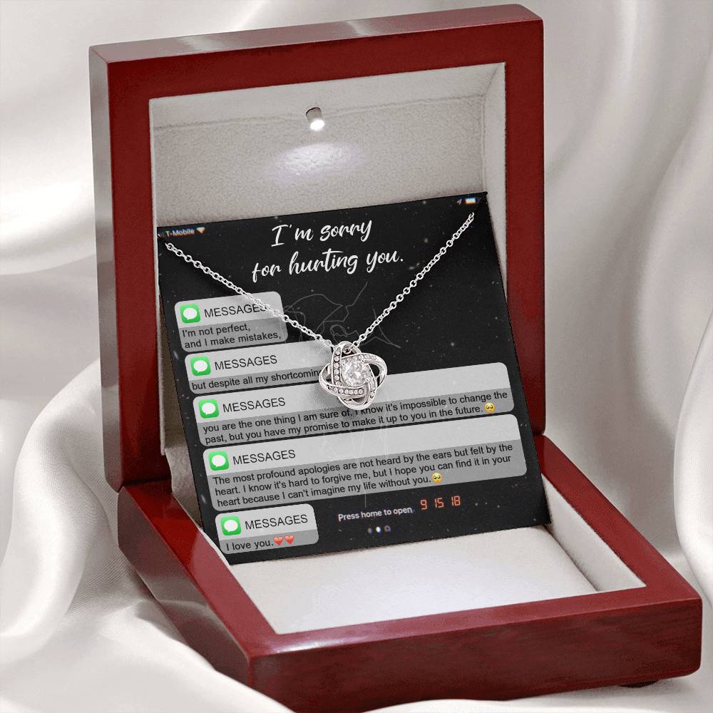 Sorry - Life Without You - Love Knot Necklace